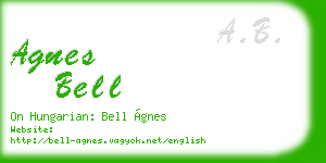 agnes bell business card